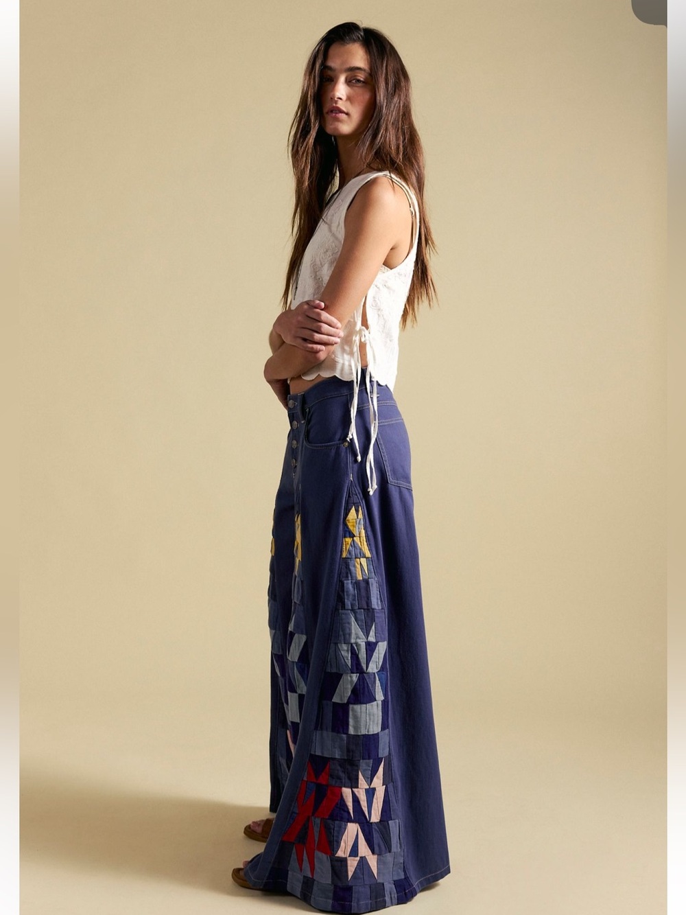 Free People Kaleidoscope Wide Leg Jeans - Picture 2 of 5
